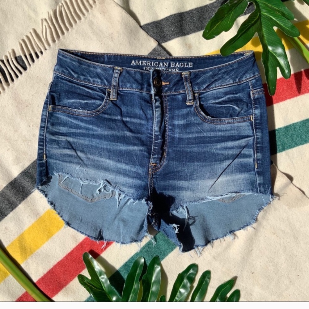 American Eagle High Rise Cutoff Shorts 8